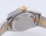 PAPERS MINT Ladies Rolex DateJust 79163 18k Gold Two Tone 26mm Pyramid Watch