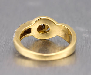 Modernist Vintage Estate Tiffany & Co. 750 18K Yellow Gold 0.52ctw Diamond Ring