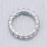 Modern 14k White Gold 4.25ctw Diamond Eternity Wedding Band Ring