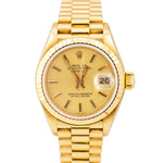 Rolex DateJust President 26mm Champagne Automatic 18K Yellow Gold Watch 69178