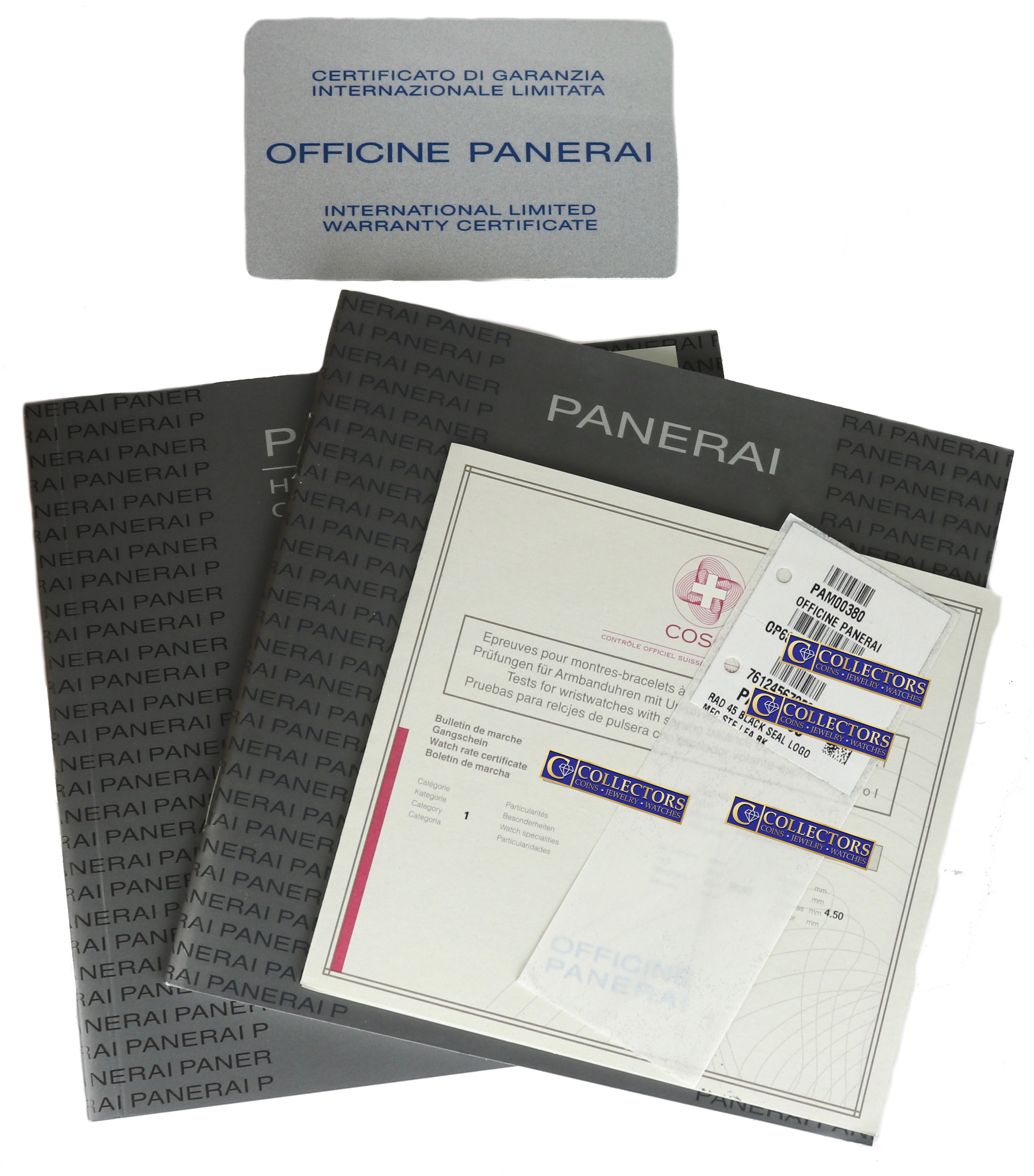 MINT Panerai Radiomir PAM 380 Black Seal Logo Stainless Manual 45mm PAM00380