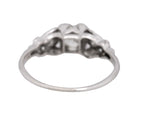 Antique Art Deco Platinum 0.53 CT Old European Cut Diamond Engagement Ring