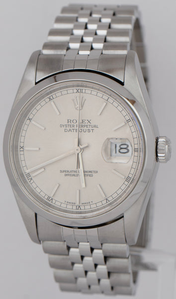 Rolex DateJust Silver Dial Stainless Jubilee 36mm 1620