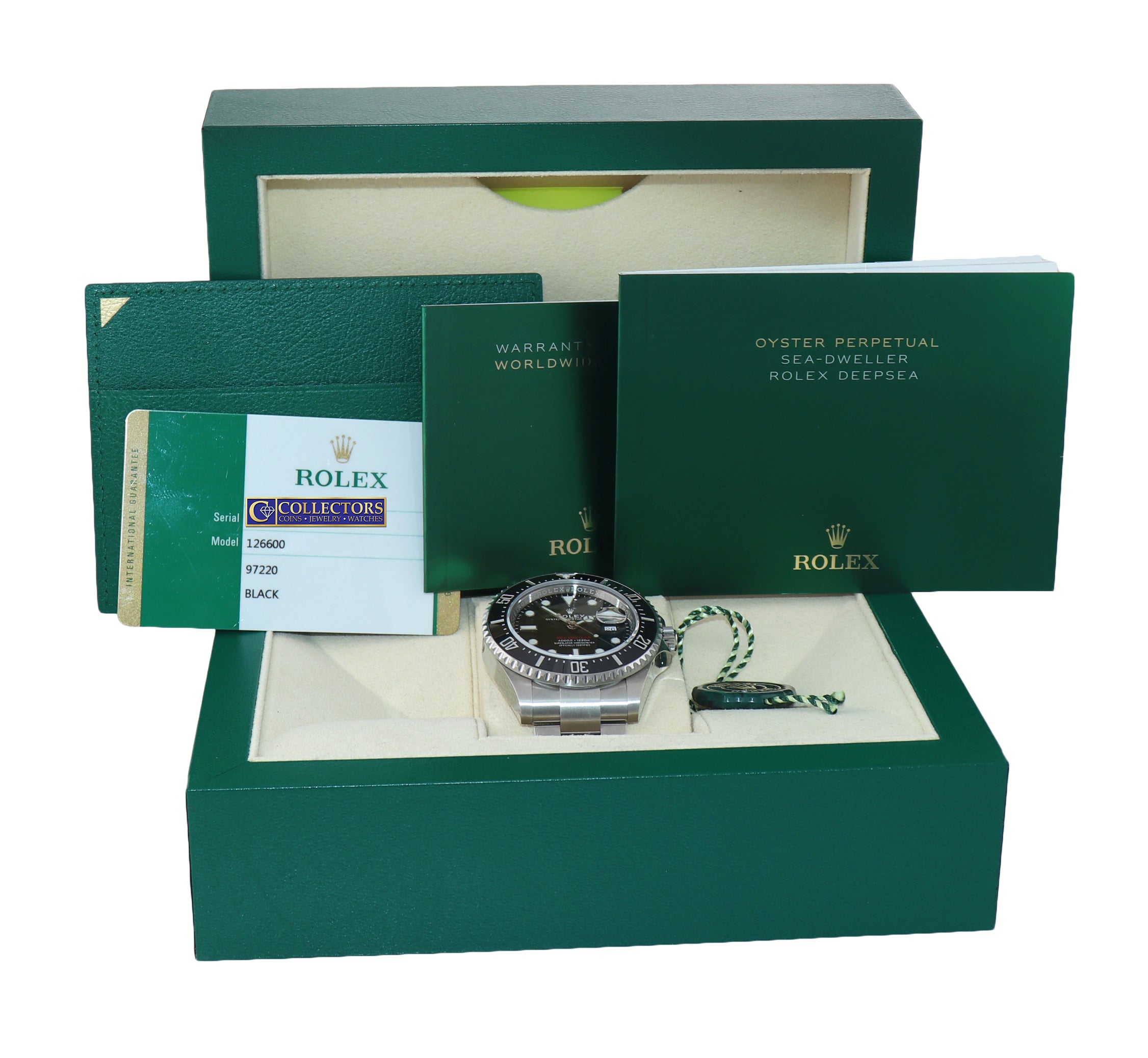 NEW June 2020 PAPERS Mark II Rolex Red Sea-Dweller 43mm 126600 Steel Watch Box