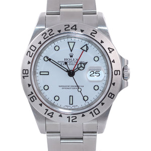 2001 UNPOLISHED Rolex Explorer 2 16570 Steel White Polar 40mm Watch Box