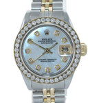 Copy of Ladies Rolex DateJust 26mm 69173 Two Tone Gold Steel Diamond MOP Dial Watch Box