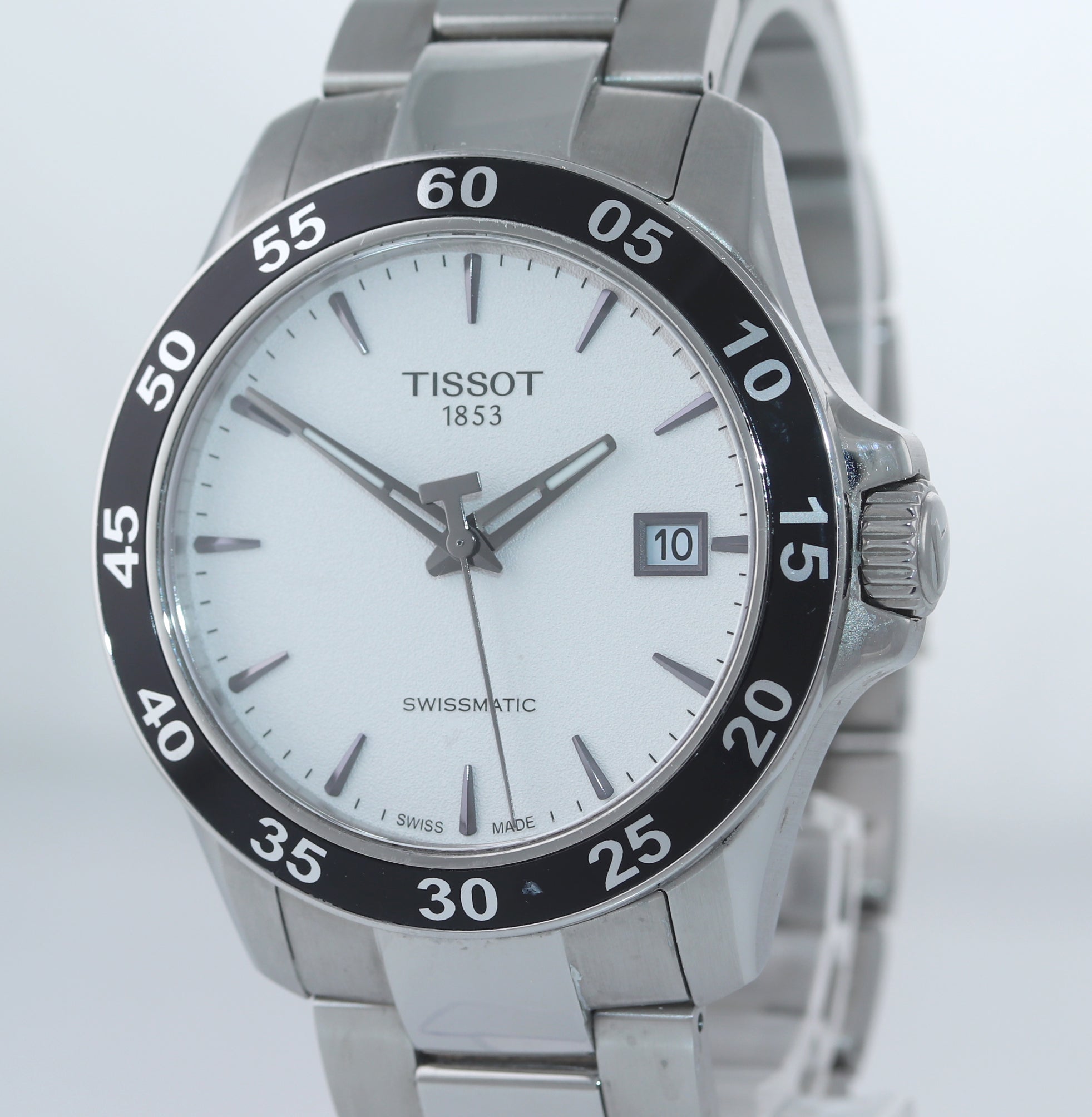 Tissot Swissmatic V8 Stainless Steel Automatic T106407 42mm White Date Watch