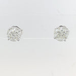 GIA Round Brilliant 6.06ctw L/SI2 K/VS1 Diamond 14k White Gold Stud Earrings