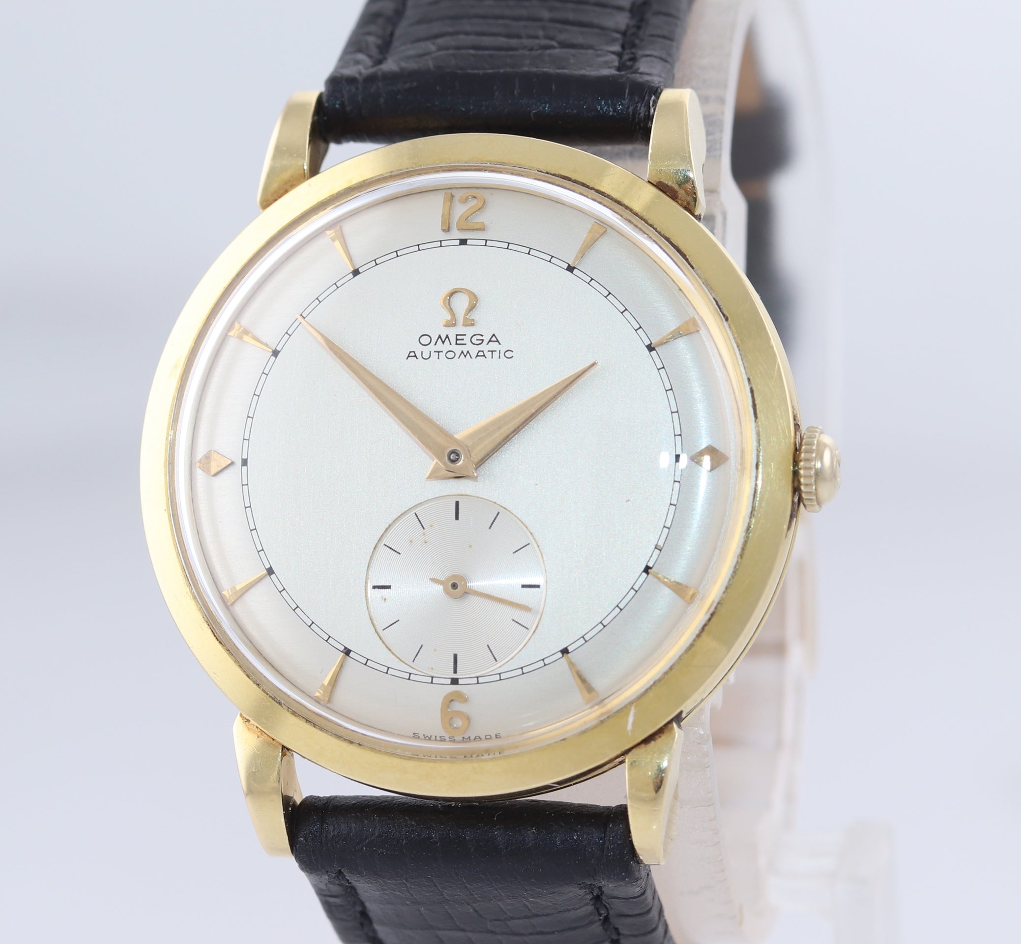 1950's Vintage Omega 18k Yellow Gold Automatic Bumper Cal. 342 34mm Watch