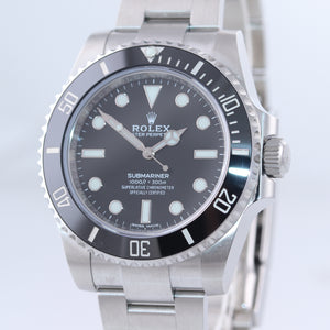 2019 NEW PAPERS Rolex Submariner No Date 114060 Steel Black Ceramic Watch Box