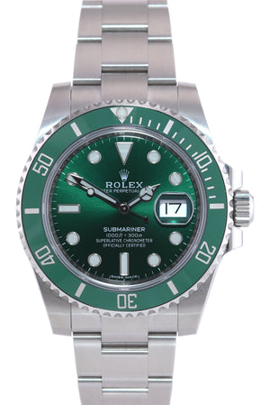 NEW 2020 PAPERS Rolex submariner Hulk 116610LV Green Ceramic Watch Box