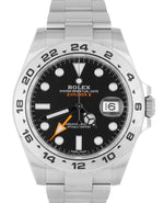 2018 LNIB Rolex Explorer II 42mm 216570 Black Orange Stainless GMT Date Watch