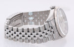 MINT Rolex DateJust 36mm 16234 Steel Silver Stick Jubilee 18k Fluted Watch Box