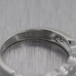 Modern Platinum Tiara Crown 0.26ctw Baguette Cut Diamond Wedding Band Ring