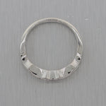 Modern Platinum Tiara Crown 0.26ctw Baguette Cut Diamond Wedding Band Ring