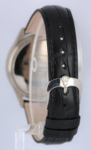 Rolex Cellini 18k White Gold Black Dial Roman Numeral 50509