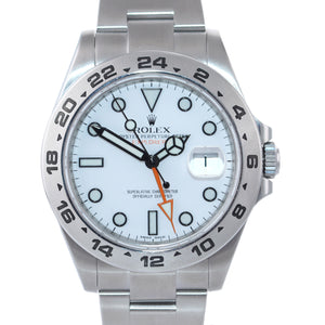 PAPERS Rolex Explorer II 42mm 216570 White Polar Steel GMT Date Watch Box