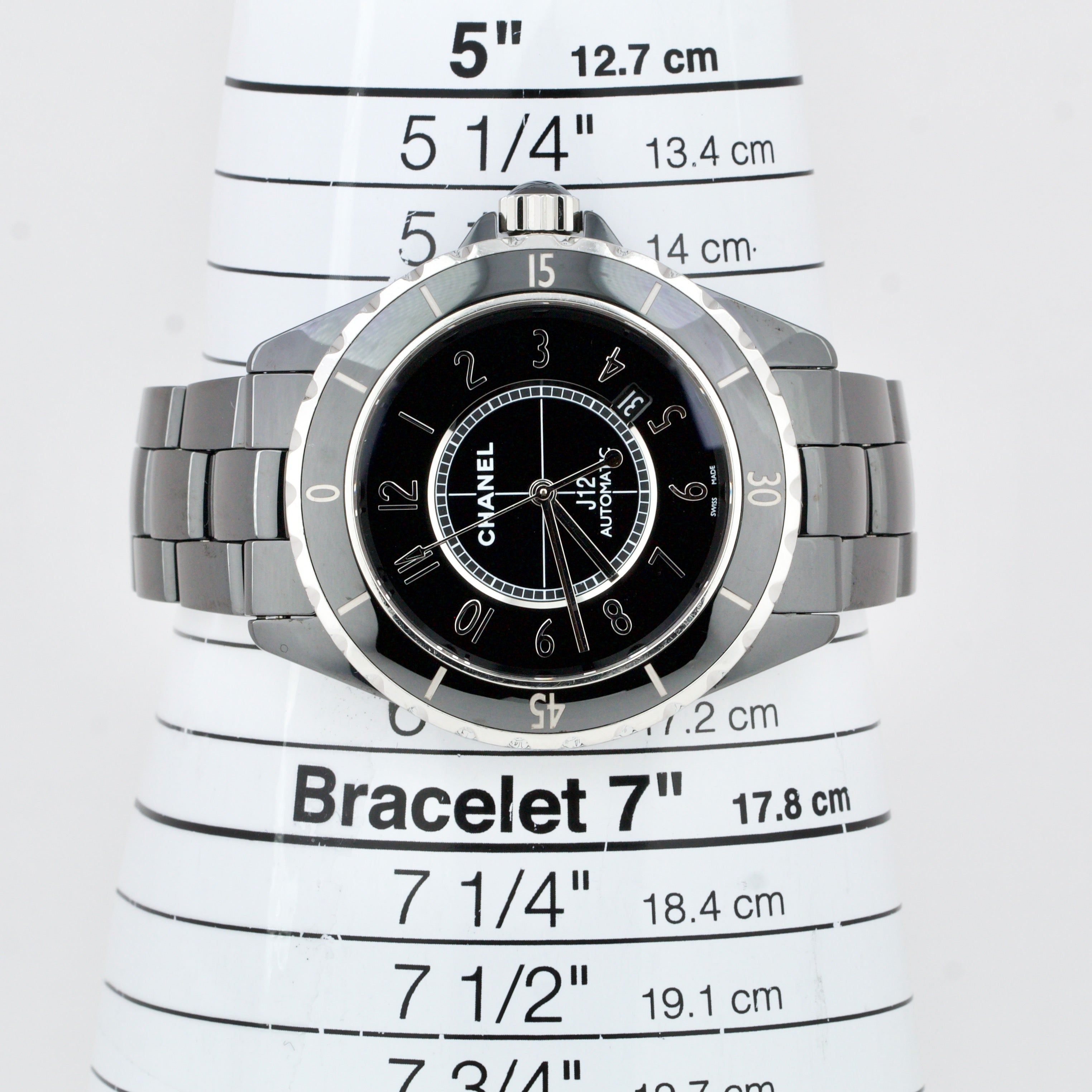 Chanel J12 Black Dial Ceramic Automatic Unisex Watch H2980
