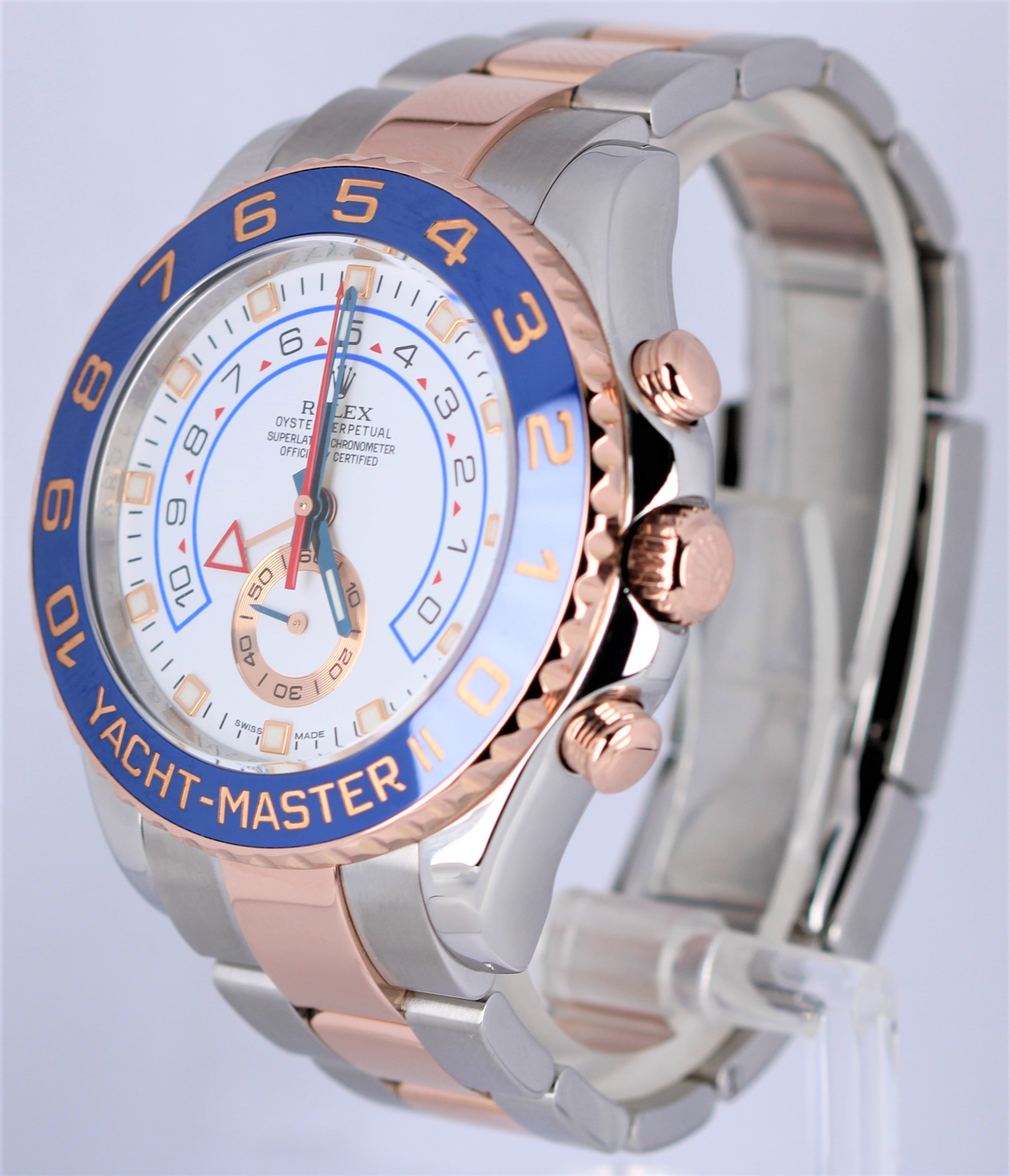 Men's Rolex Yacht-Master II 44mm Two-Tone Rose Gold Steel Ceramic Watch 116681