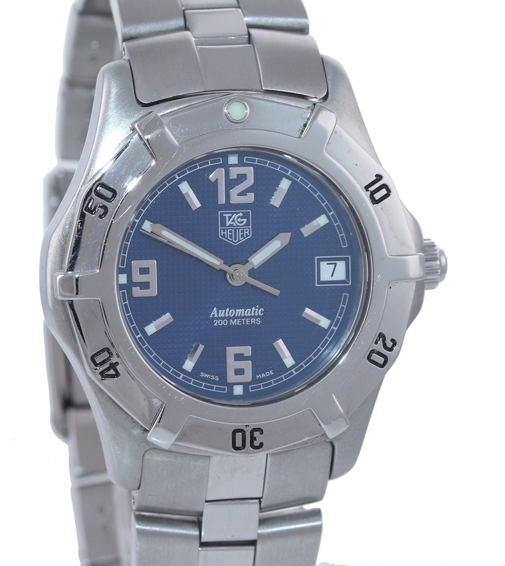 Tag Heuer 2000 Automatic Diver Stainless Steel WN2112 39mm Blue Date Watch