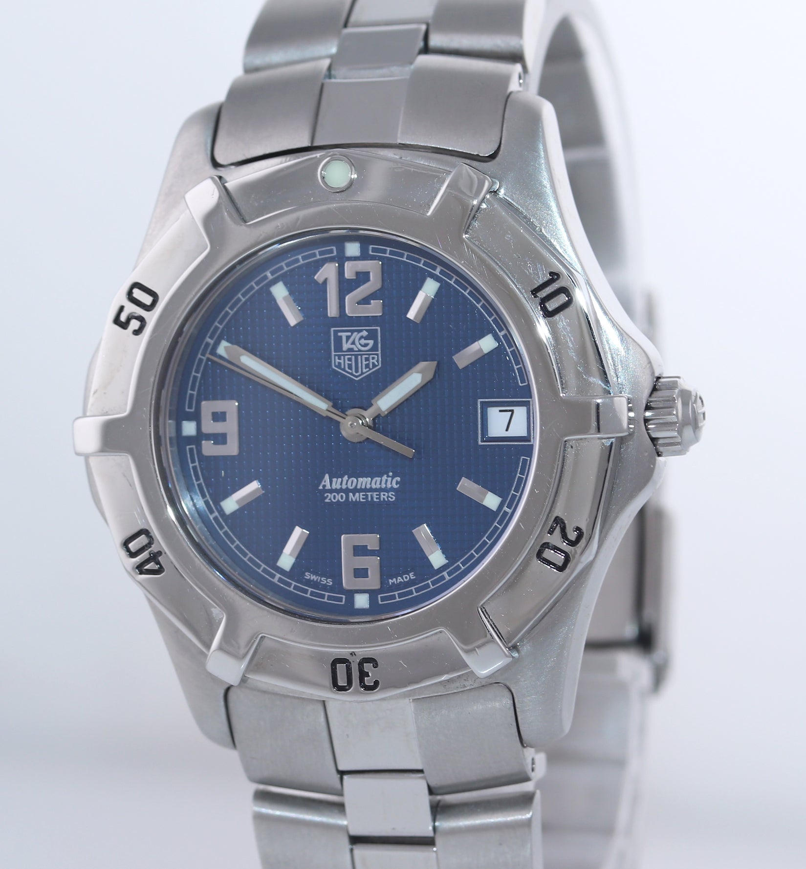 Tag Heuer 2000 Automatic Diver Stainless Steel WN2112 39mm Blue Date Watch
