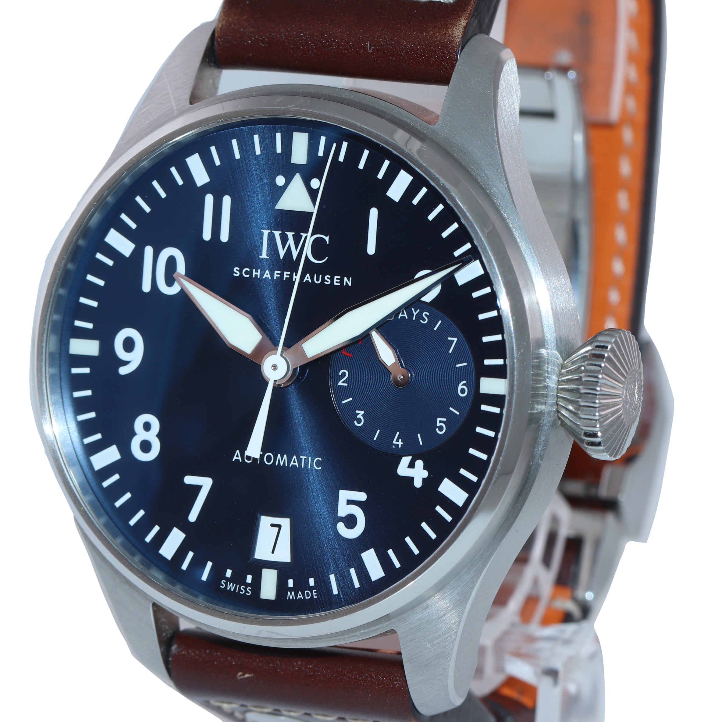PAPERS IWC Big Pilot Le Petit Prince Blue 46mm 7Day Watch Steel IW500916 5009-16