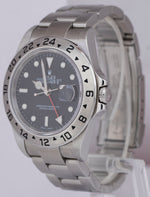 NO-HOLES CASE Rolex Explorer II Stainless Steel Black 40mm GMT Date Watch 16570