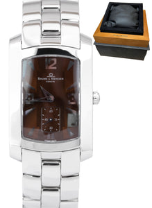 MINT Baume & Mercier Hampton Stainless Steel Brown Quartz 40mm Watch 65310