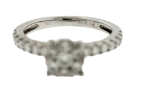 Women's Modern 14K White Gold 0.79ctw Diamond Engagement Ring