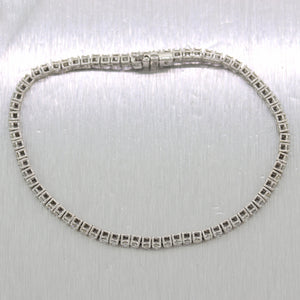 Modern 14k White Gold 2.55ctw Diamond Tennis Bracelet