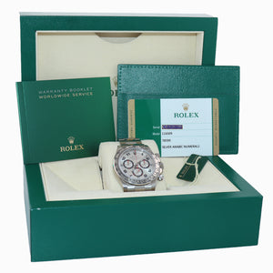 2015 PAPERS Rolex Daytona Silver Dial 116509 18k White Gold NEW BUCKLE Watch Box