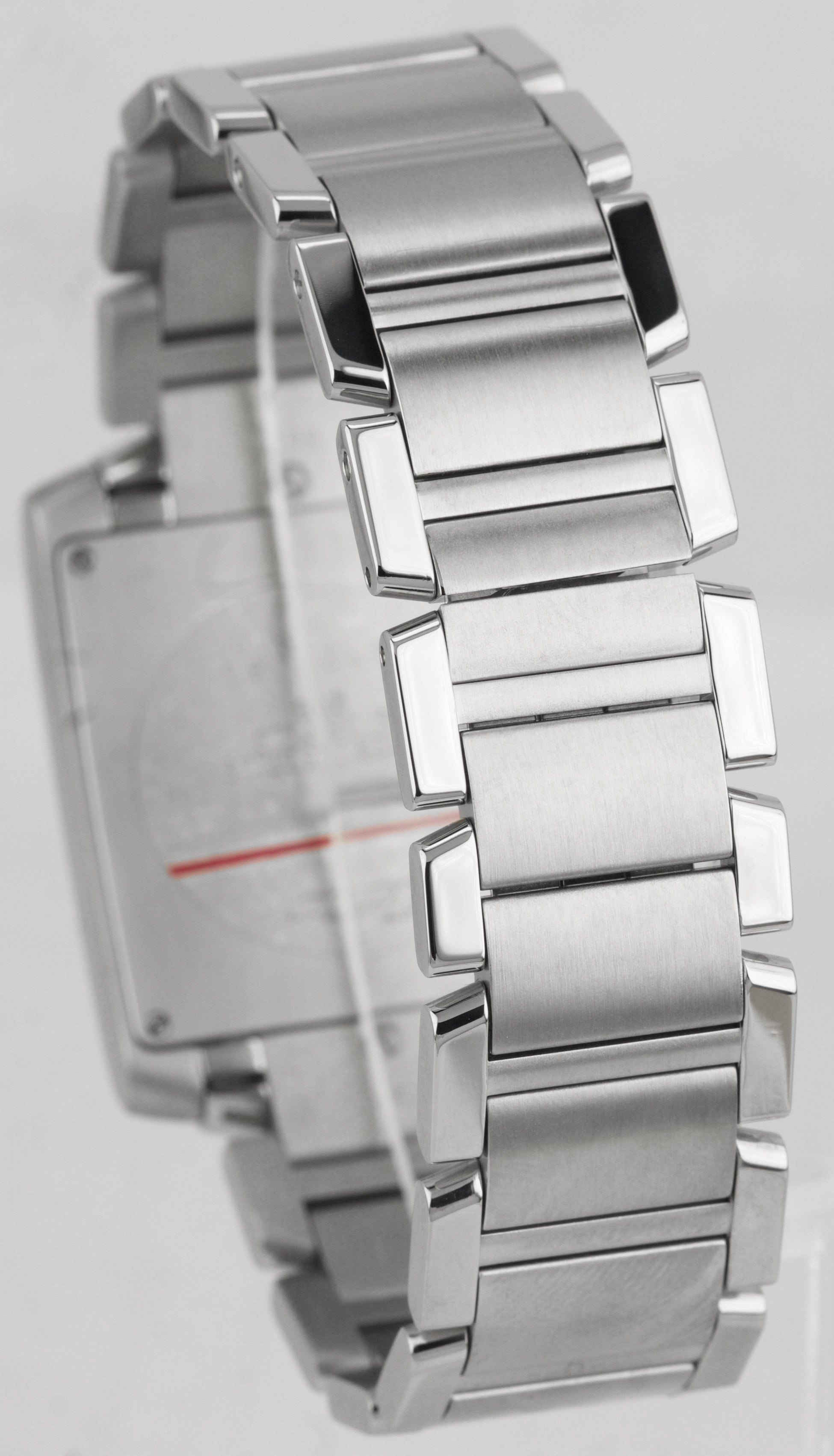 Cartier Tank Francaise Chronoflex 2303 Chronograph Diamond Quartz Watch W51001Q3