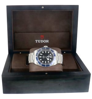 Mint 2016 Tudor Black Bay Heritage Blue 79230 Black Stainless 41mm Dive Watch