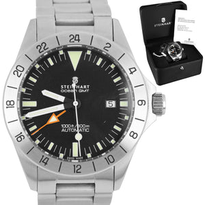 Steinhart Ocean Vintage GMT Explorer Stainless Steel Automatic 42mm Watch 2893-2