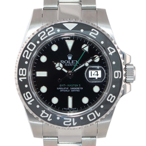 MINT Rolex GMT Master II 116710 LN Steel Ceramic Black Ceramic Watch w Box 