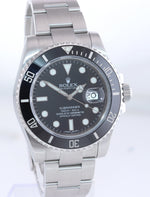 PAPERS Rolex Submariner Date 116610 Steel Black Dial Ceramic Bezel Watch Box