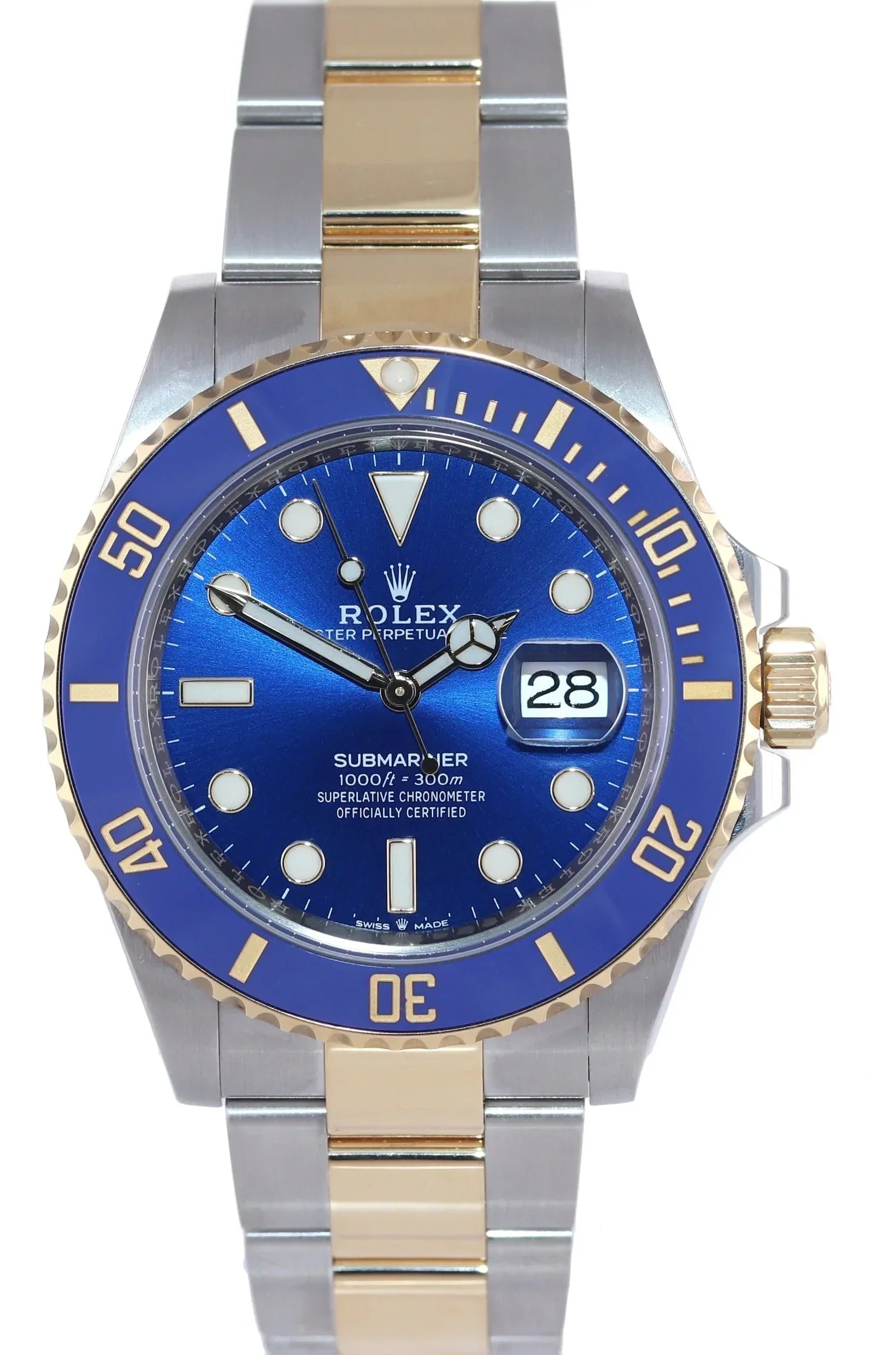 NEW 2022 PAPERS Rolex Submariner 41mm Blue 126613LB Two Tone Gold Steel Watch
