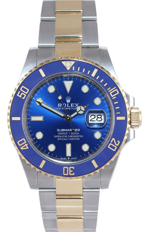 NEW 2022 PAPERS Rolex Submariner 41mm Blue 126613LB Two Tone Gold Steel Watch