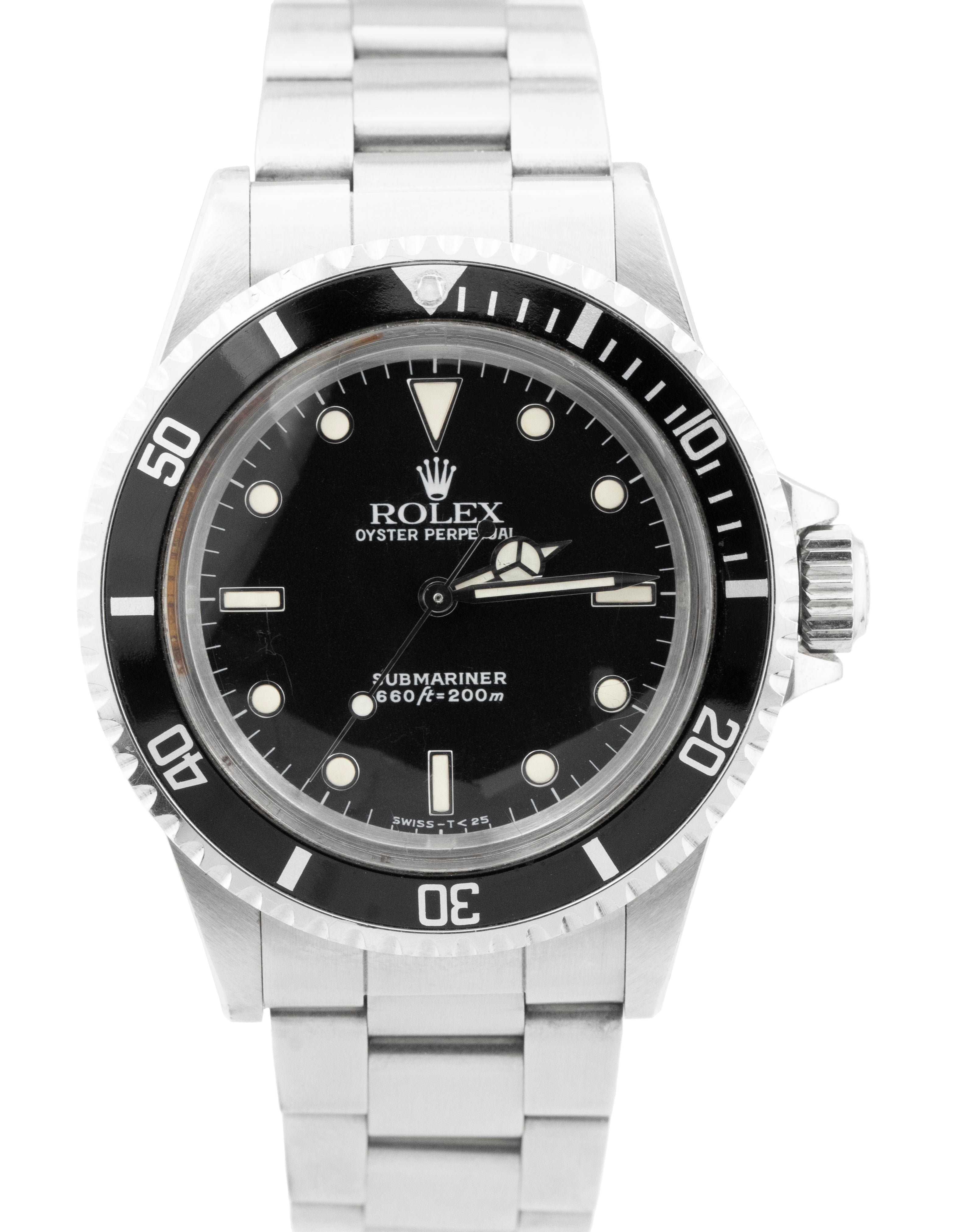 UNPOLISHED Rolex Submariner No-Date Stainless Steel Tritium 40mm Watch 5513