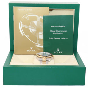MINT Rolex GMT-Master 2 Ceramic 116713 Black Green Two Tone Steel Gold Watch Box