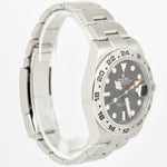 Rolex Explorer II Black Dial Orange Stainless Steel Date 42mm Watch 216570 B+P