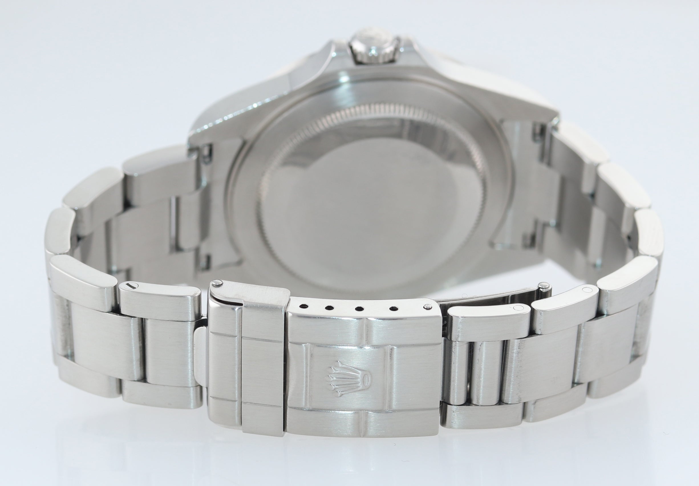 MINT NO HOLES Rolex Explorer II 16570 Stainless Steel Black Date GMT 40mm Watch