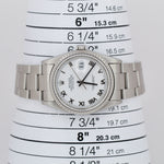 Rolex DateJust 36mm White Roman NO HOLES Engine Turned Stainless Watch 16220