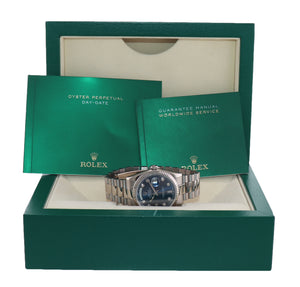 Rolex President Blue Diamond 118239 White Gold Watch newest buckle