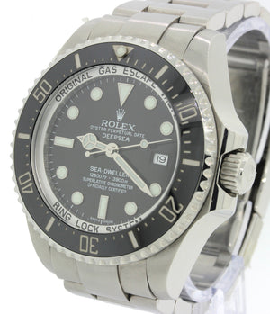 2015 Rolex Sea-Dweller Deepsea 116660 Steel 44mm Black Ceramic Dive Watch B&P