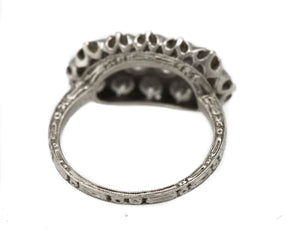 Ladies 1930's Antique Art Deco Platinum 2.08ctw Diamond Cluster Band Ring