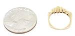 1950s Vintage Retro 14k Yellow Gold 0.10ctw Round Diamond Petite Chevron Ring