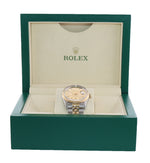 Rolex DateJust 36mm 16013 Two Tone 18k Gold Jubilee Champagne Stick Watch Box