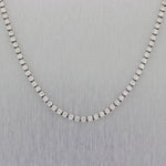 Modern 14k White Gold 6.70ctw Diamond 17" Tennis Necklace