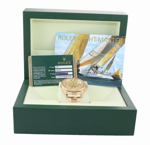 MINT 2008 WARRANTY CARD Rolex Yacht-Master 16628 Champagne Gold 40mm Watch Box